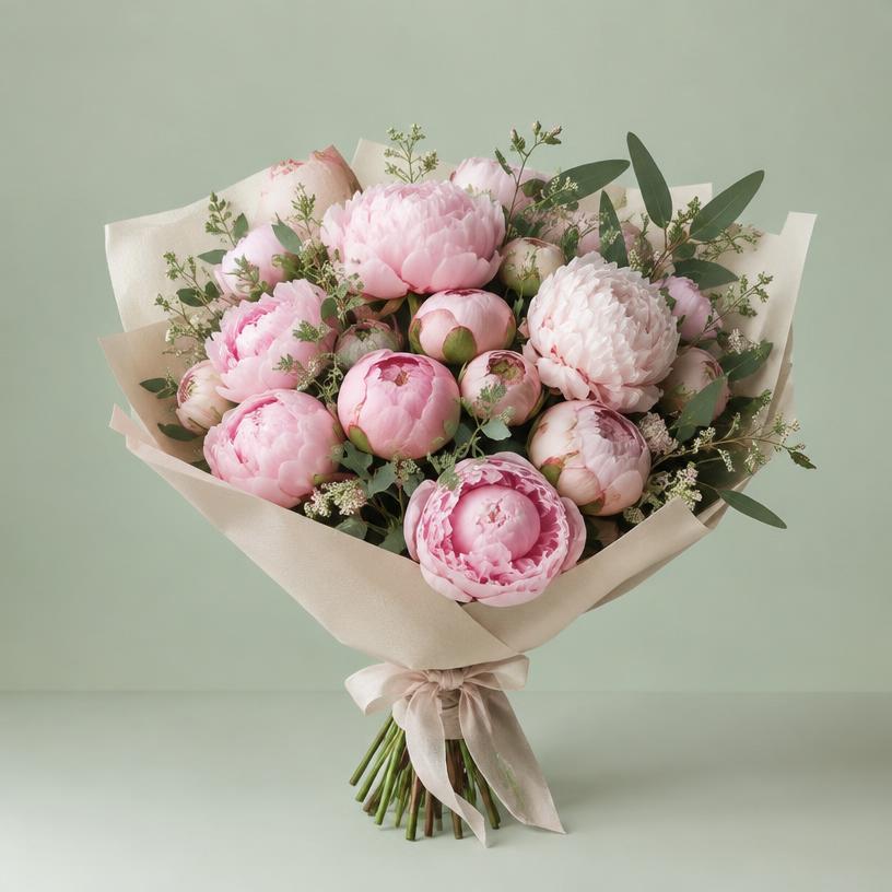 Blush peony celebration bouquet